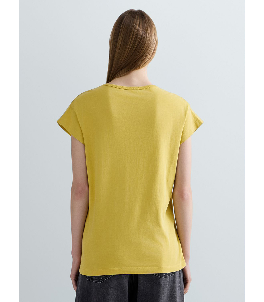 オーバーダイコットンジャージーヴィンテージTシャツ 詳細画像 イエロー 3